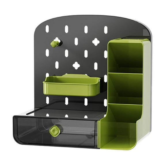 Desktop Storage Rack with Drawers Office Organization Study Supplies Storage Multifunctional Plastic Storage Solution Compact Space-Saving Design Durable Easy to Assemble