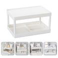 thumbnail image 1 of TOYMYTOY 1Pc White Desktop Storage Shelf Double Layer Stand for Sundries and Stationery, 1 of 7