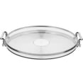 thumbnail image 1 of Vintage Round Storage Tray with Handles, Multi-Use Serving Plate for Coffee Table, Bedroom, Wedding Decor, Snacks, Candy Holder, 1 of 6