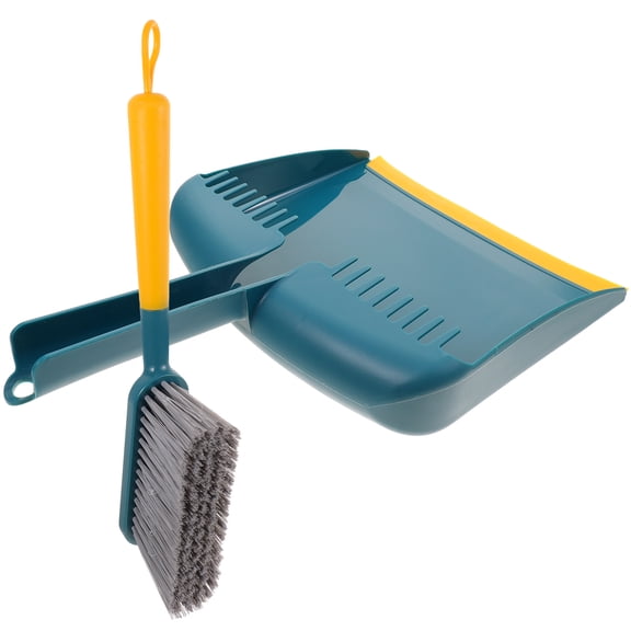 Desktop Sweep Broom Small and Dustpan for Carpet sweeper Green