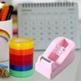 thumbnail image 1 of Desktop Tape Dispenser – 4.2 x 2.4 x 1.8in with Cutter for Home Office Adhesive Tape Roll Holder(Pink), 1 of 6