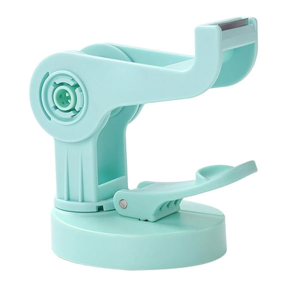 Desktop Tape Dispenser With Suction Cup Base, Compact Easy To Use Tape Cutter For Home Office And DIY, Non Slip Adhesive Tape Holder For Desk, Green (Green, 9.3*9.1*5CM)