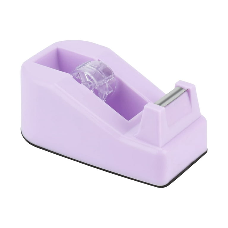 Desktop Tape Dispenser with Non-Skid Base Fashionable,for Packaging in  Office,Restaurant, Flower Shop,Cake Shop(Purple) 