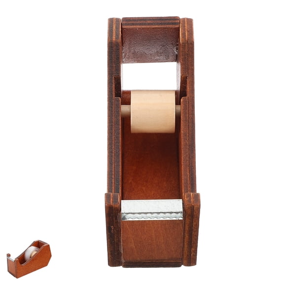WHAMVOX 1Pack Portable Tape Dispenser with Whale Shape for Office Supplies Brown 4.13X3.34X1.41in