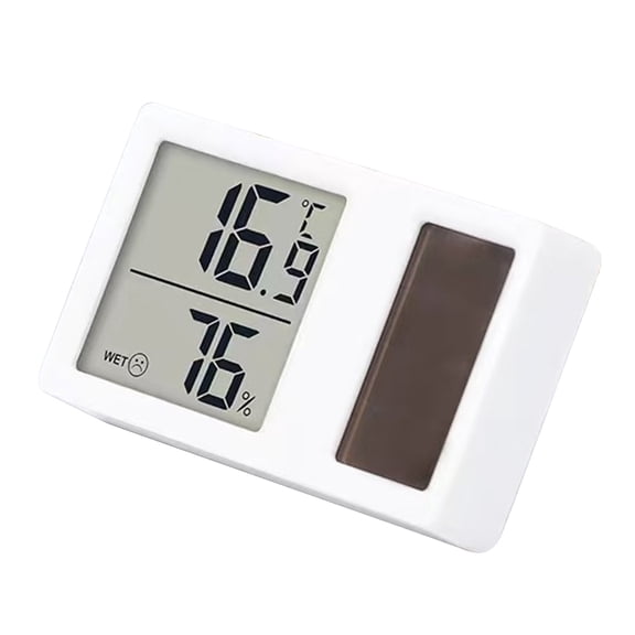 Desktop Thermometers Hygrometer Solar Power Humidity Temperature Measurement Meter Gauge for Indoor Baby Room