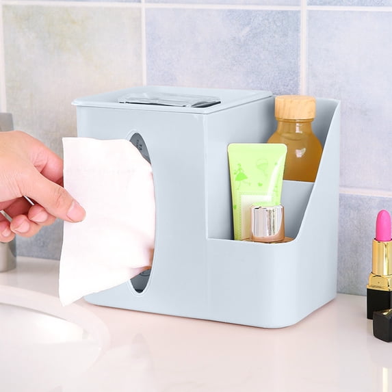 Desktop Tissue Box, Storage Organizer, Multipurpose Holder for Living Room and Office Desk Accessories