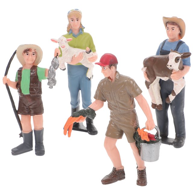 Desktop Toys Static Character Model Action Figures 6 Inch Farmer