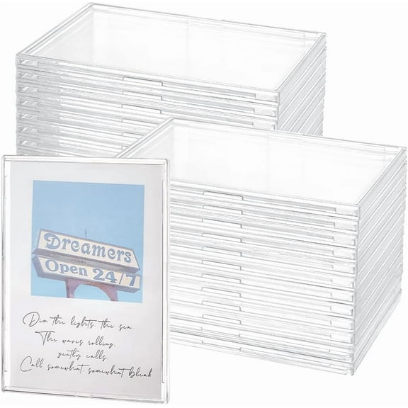 Desktop Transparent Acrylic Picture Frame for Photo Display Rectangle Clear 95x69x5mm