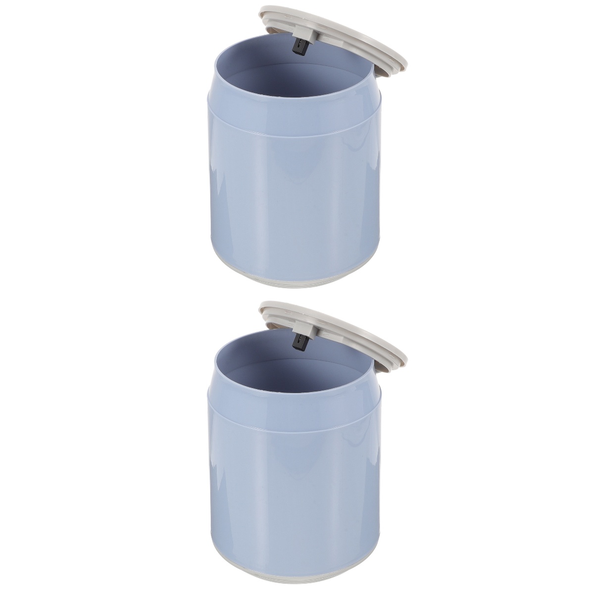 Desktop Trash Can Bin with Lid Office Wastebasket Garbage for Bedroom Cans Bedrooms Table