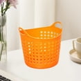thumbnail image 1 of Desktop Trash Can, Compact Rocking Lid Mini Wastebasket, Portable Plastic Tabletop Bin for Office Home Coffee Table, Orange, 1 of 6