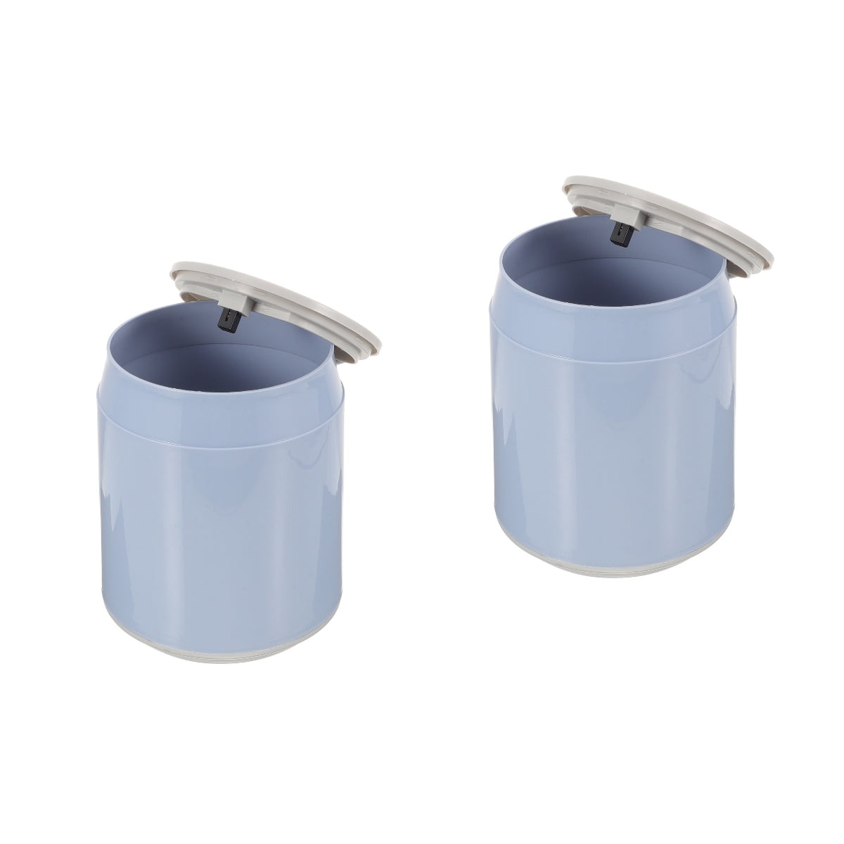 Desktop Trash Can Garbage Cans with Lids Mini 2 Count Small Portable