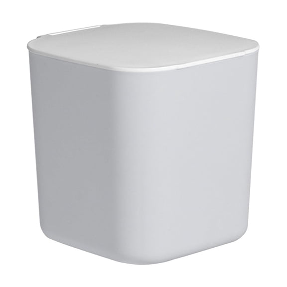 Desktop Trash Can, Gray Living Room Debris Bucket for Car Home Desk Restaurant, Storage Barrel Trash Basket, Compact and Portable