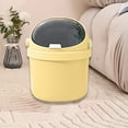 thumbnail image 1 of Desktop Trash Can with Lid | Cute Small Plastic Waste Bin for Dorm Room, Office Desk, Kitchen & Bathroom | Flip-Top Design | 8.26x5.51x5.51 Inches | 1-Piece, 1 of 7