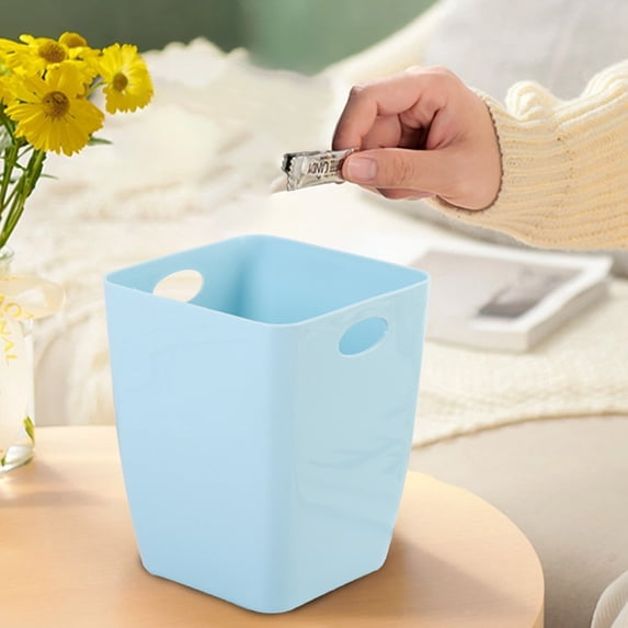 Desktop Trash Can Mini Tabletop Waste Basket Plastic Storage Bin Lidless Garbage Container for Living Room Bedside Coffee Table Office Desk Home Desktop Organization