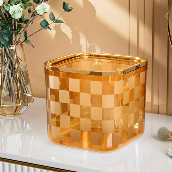 Desktop Trash Can | Small Cute Pressure Ring Design | Non-Slip Feet ...