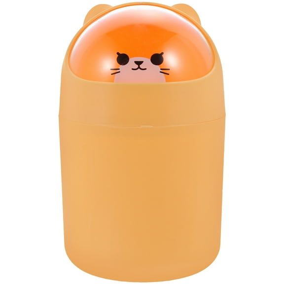 Yellow Plastic Storage Box for Small Items with Cute Animal Design and Compact Size Great for