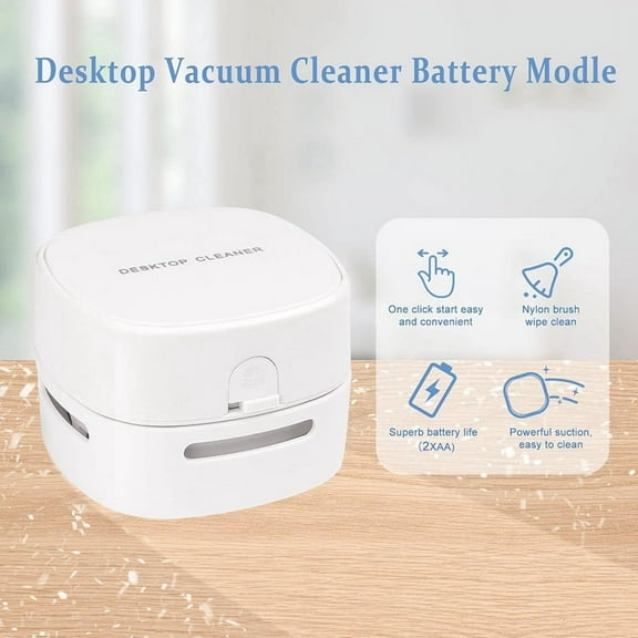 Desktop Vacuum Cleaner Mini Table Dust Sweepers Cordless&360 Rotatable Design for Keyboard/Home/School/Office-B