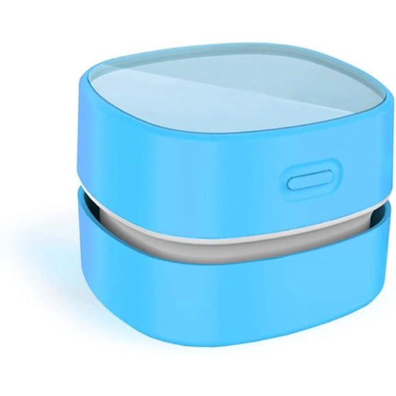 Desktop Vacuum Cleaner,Mini Table dust Sweeper Energy Saving,High Endurance up to 400 mins,Cordless&360 Rotatable for Cleaning Hairs,Crumbs,Computer Keyboard of Gifts for (Blue)