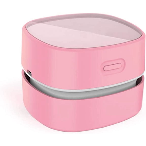 Desktop Vacuum Cleaner,Mini Table dust Sweeper Energy Saving,High Endurance up to 400 mins,Cordless&360 Rotatable Design for Cleaning Hairs,Crumbs,Computer Keyboard (Pink Charging)