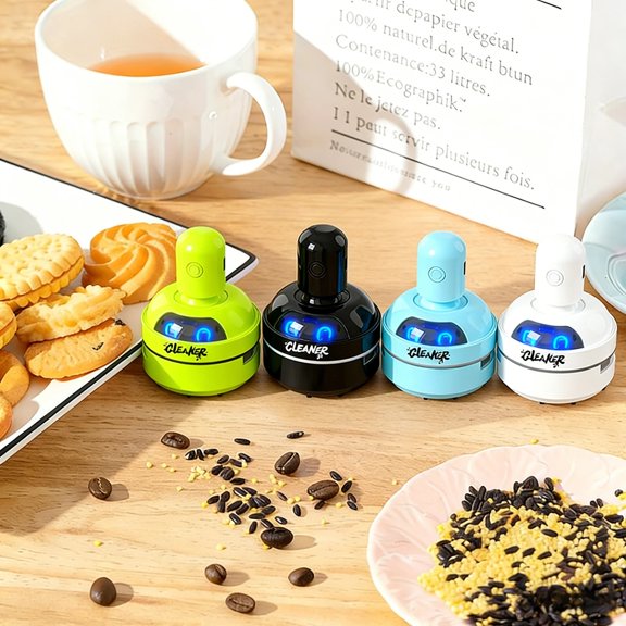 Desktop Vacuum Cleaner Office Desk Cleaner Portable Mini Handheld for Keyboard Crumbs Dust Eraser