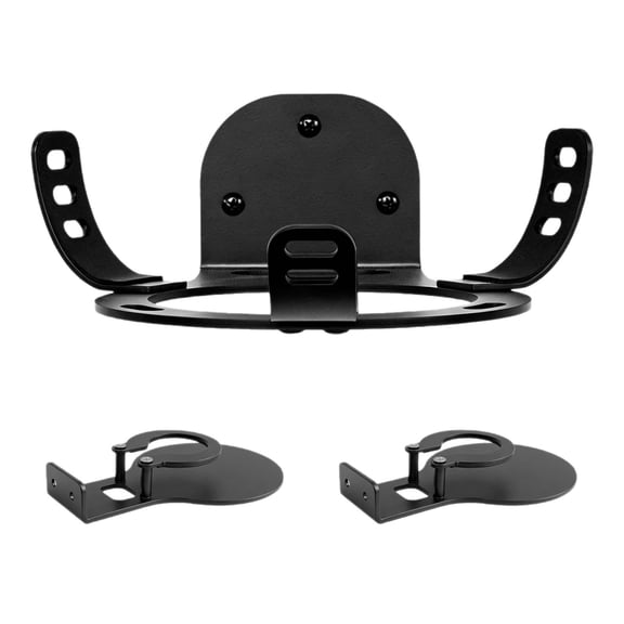 Desktop Wall Bracket with Curved Metal Cradle, Side Support Structure, Space Saving Mounting Accessory for Study Listening Zones at Home