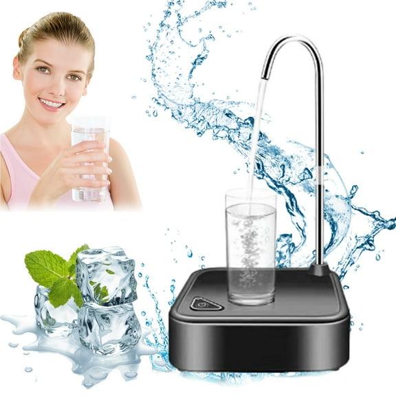 Desktop Water Bottle Dispenser, Portable Water Bottle Pump for 5 Gallon & Universal Bottles, USB Charging Automatic Drinking Water Dispenser, for Home Office Outdoor