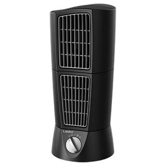 Desktop Wind Tower Oscillating Tower Fan, Black