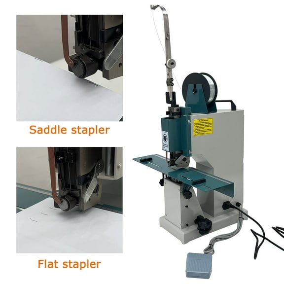 Desktop Wire Stapler Machine Electric Flat and Saddle book stapling stitcher Tool