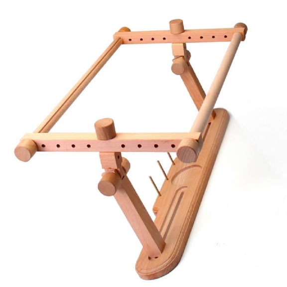 Desktop Wood Embroidery Hoop Holder Adjustable Embroidery Frame Stand Stitching Needlework Fabric Craft