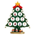 thumbnail image 1 of Desktop Wooden Christmas Tree Decor Tabletop Christmas Tree Ornament Funny Mini Christmas Tree Decoration for Home Holiday Green Medium, 1 of 8