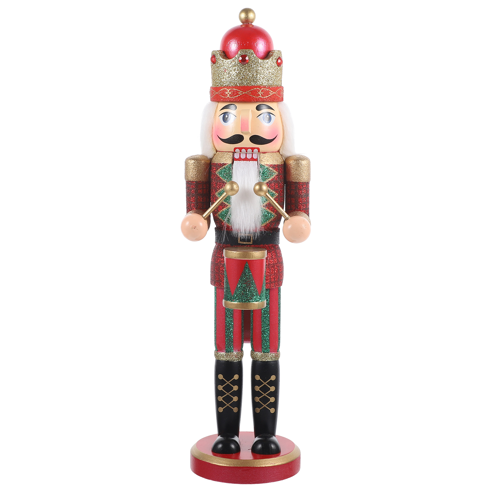 Desktop Xmas Nutcracker Puppet Figure Wood Nutcracker Decoration Wooden
