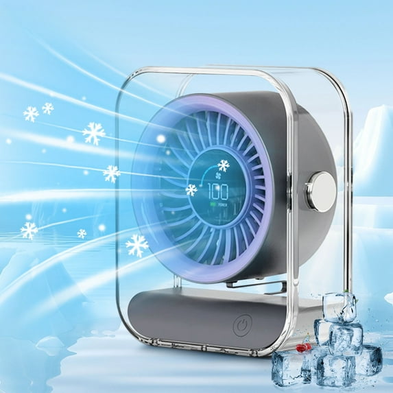 Desktop air Circulation Fan, Adjustable Head, 100 Speed, Smart Digital Display,Small Charging Quiet Personal Fan, Suitable for Home, Office, Outdoor Camping