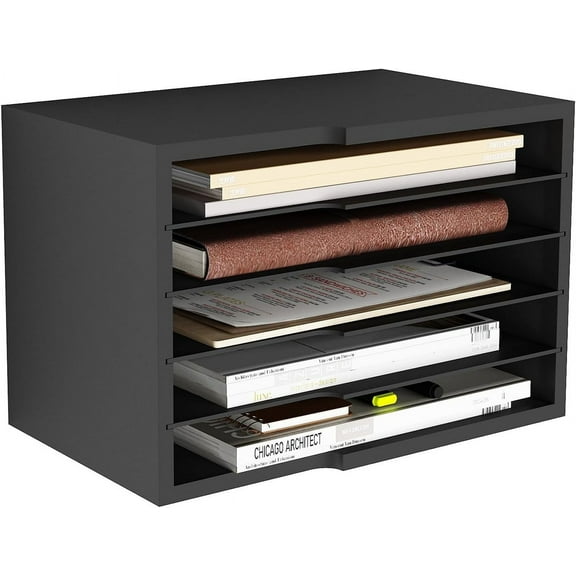 Desktop document sorting machine with adjustable shelves, suitable for homes and offices, wall mounted paper letter tray storage