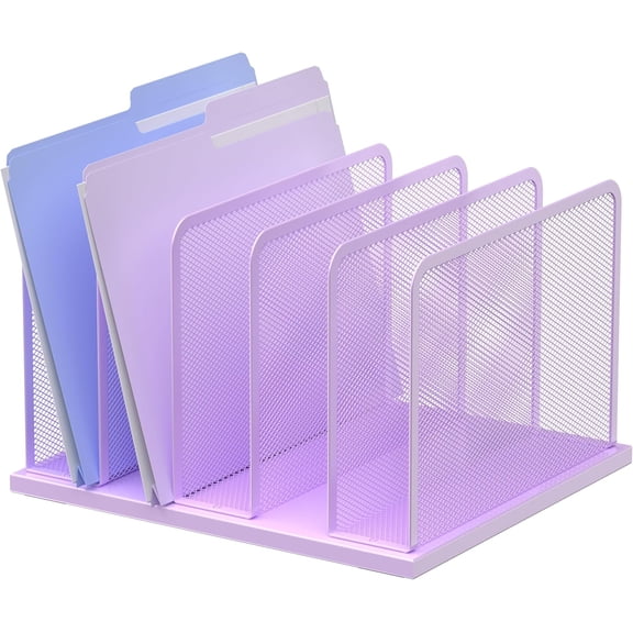 Desktop file organizer, vertical mesh desktop storage rack, file classifier, office organizing folder, file storage box for home, office, and classroom use