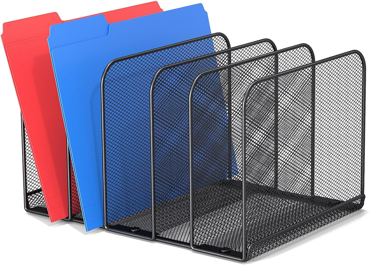 Desktop file rack/storage rack/classifier, mesh file organizer, folder ...
