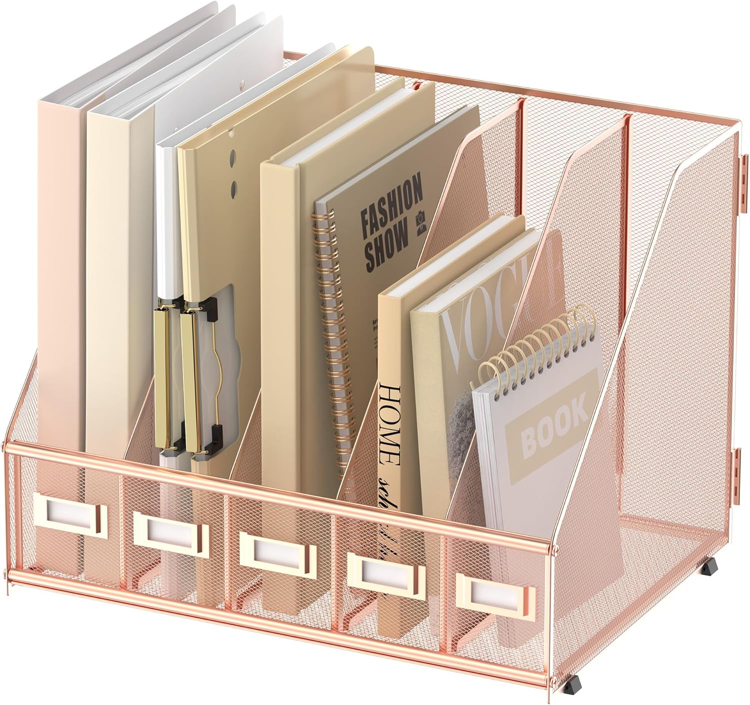 Desktop organizer metal desktop magazine file rack with vertical ...