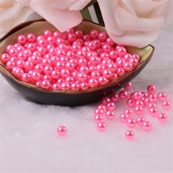 Desktop ornament,130Pcs/Bag 3 8mm Faux Round Plastic Pearl Beads Tiny Loose Spacer Beads Findings For DIY Craft Necklaces Bracelets Jewelry Making