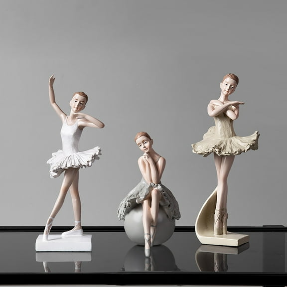 Desktop ornament,Ballerina Girl Figurines Ballet Dancer Statue Art Sculpture Figure Resin Home Decoration Desk Ornament Statuette For Your Desk/Bookshelf/Dinning Table