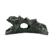 Desktop ornament,Decaying Trunk Aquarium Resin Aquarium Decoration Log Aquarium Driftwood Reptile Hide Box Fish Tank Ornament Wood With Holes Aquarium Hideout
