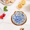 thumbnail image 1 of Desktop ornament,Scallop Trinket Dish Chinoiserie Decor Millenial Decor Jewelry Holder Blue Floral Dish Beach Art Decoration Scallop Crafts, 1 of 9