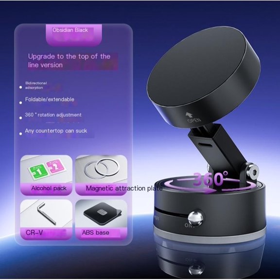 Desktop rotating suction cup magnetic bracket car magnetic bracket new folding telescopic portable bracket outdoor vacuum suction phone bracket
