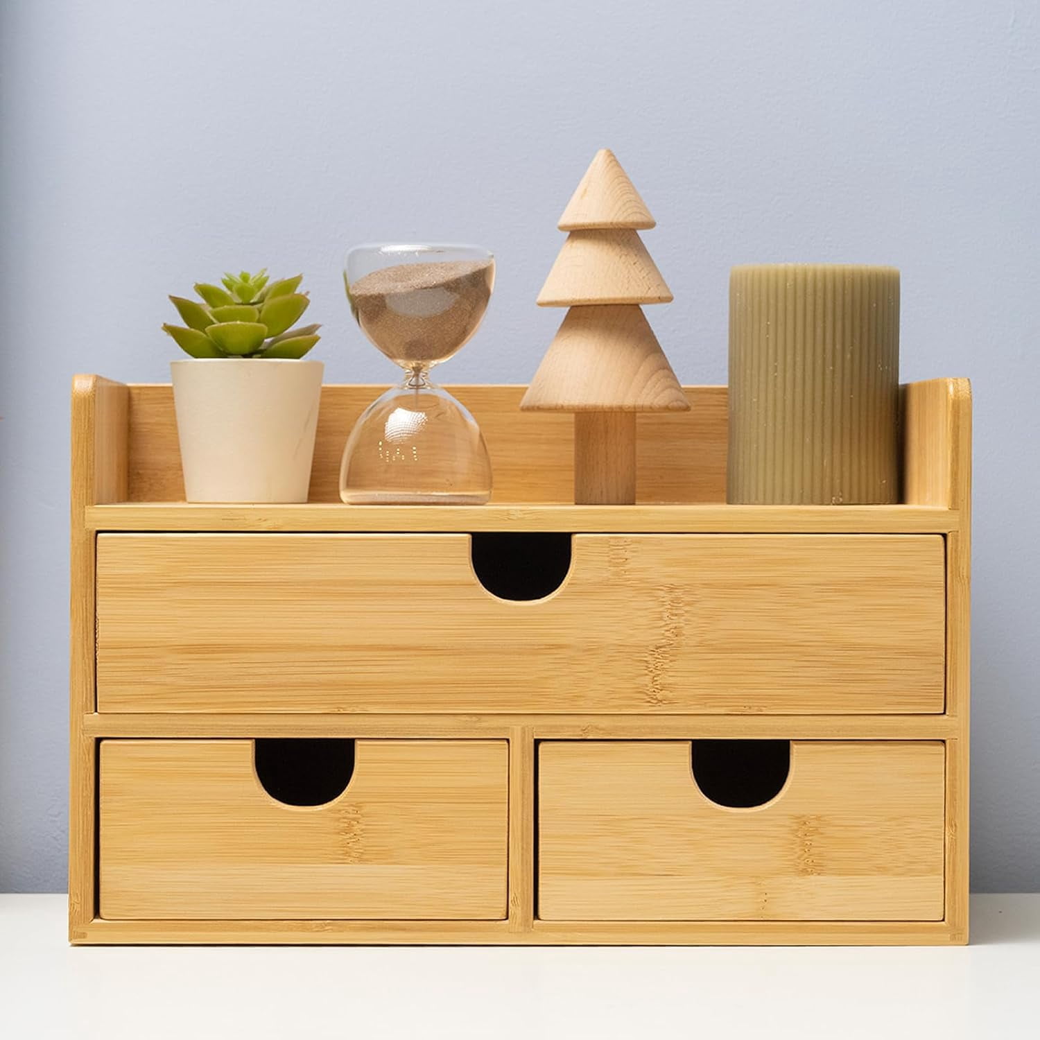 Desktop storage box with drawers: Desktop storage container with ...