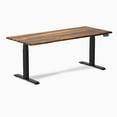 thumbnail image 1 of Desky Dual Hardwood Sit Stand Desk - Saman / 80 X 30 Inches / Space Gray, 1 of 10
