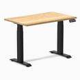 thumbnail image 1 of Desky Dual Mini Hardwood Sit Stand Desk - White Oak / 40" X 24" / Matte Black, 1 of 9