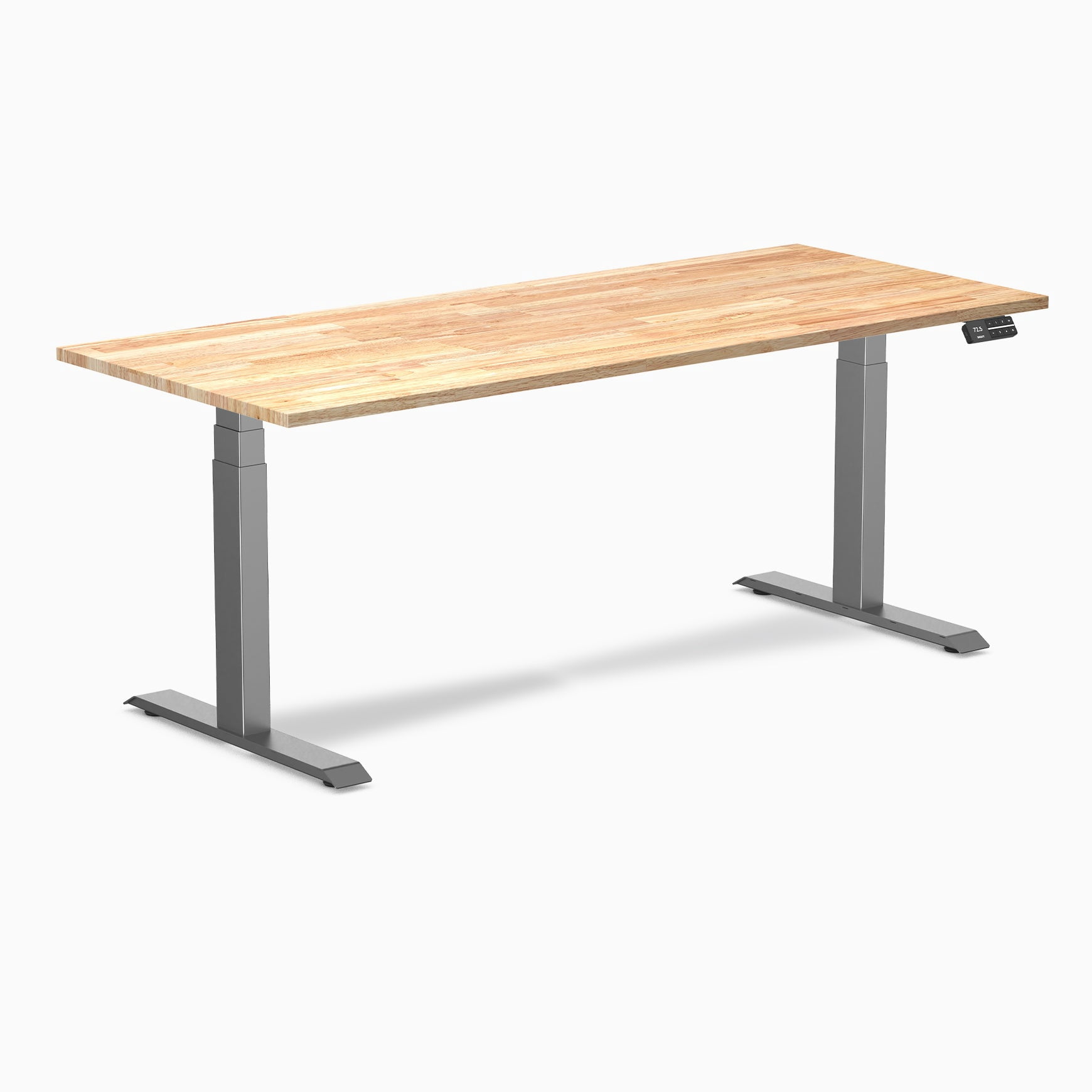 Dual Rubberwood Sit Stand Desk