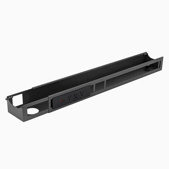 Desky Integrated Cable & Power Channel - 3 Plugs + 1 X USB-C + 1 X USB / Space Gray