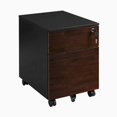 thumbnail image 1 of Desky Minimal Filing Cabinet - Black / Dark Walnut Rubberwood, 1 of 10