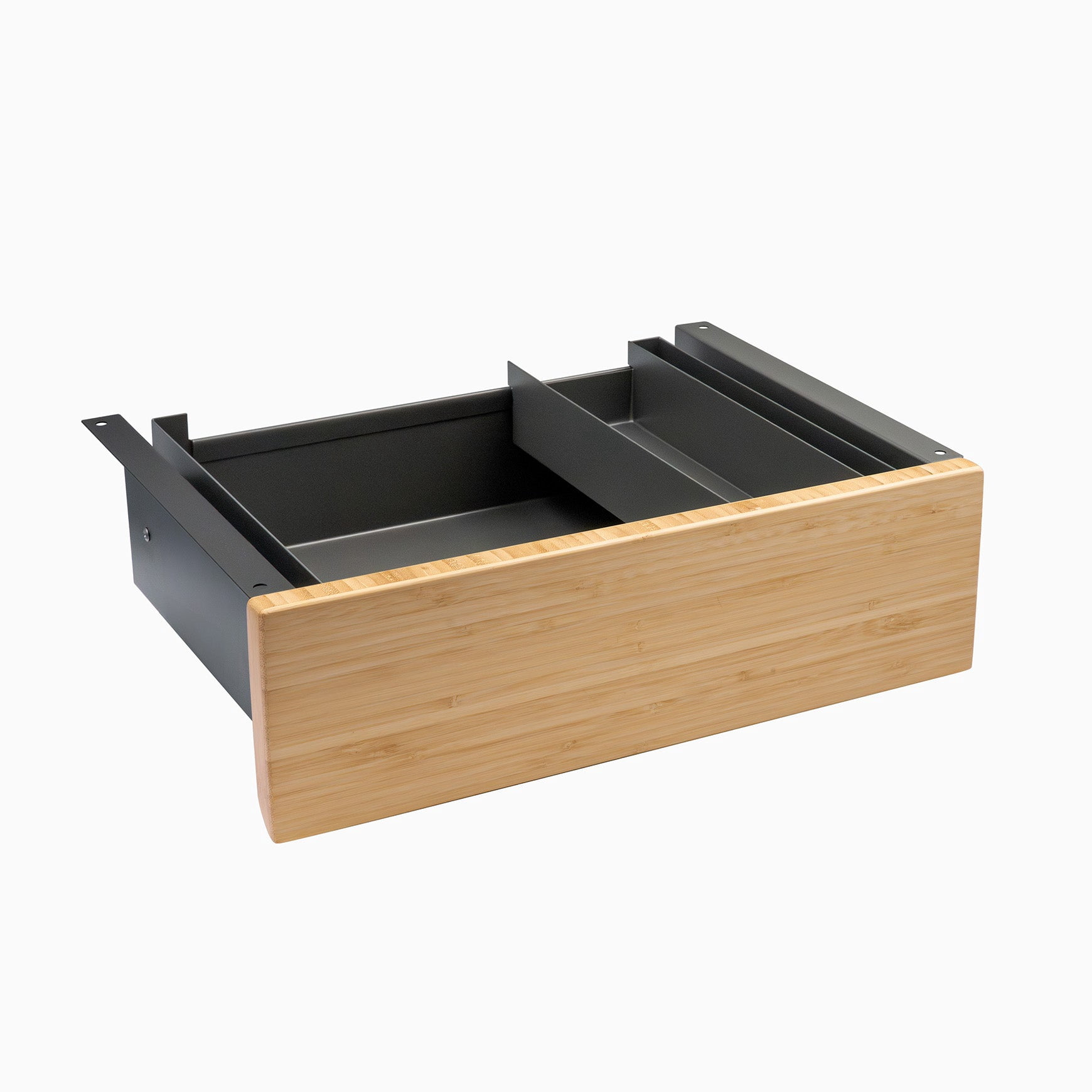 Desky Minimal Under Desk Drawer - Bamboo / Space Gray