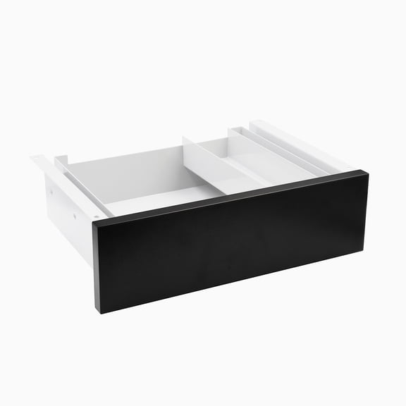 Desky Minimal Under Desk Drawer - Black Laminate / White