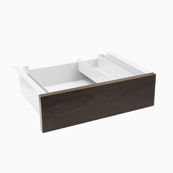 Desky Minimal Under Desk Drawer - Burnished Wood Laminate / White